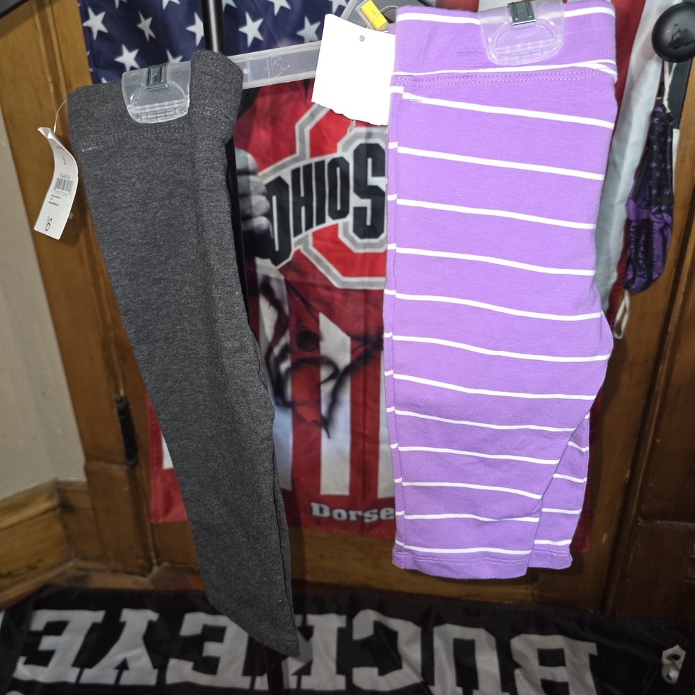 Joe Fresh Purple and White Toddler Leggings